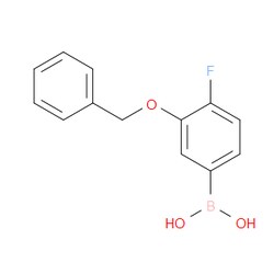 Aobchem&nbsp;3-(Benzyloxy)-4-fluorophenylboronic acid |  ≥97% |  CAS 957034-74-1 |  C13H12BFO3 |  1g