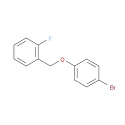 Aobchem&nbsp;1-((4-Bromophenoxy)methyl)-2-fluorobenzene |  ≥97% |  CAS 934240-59-2 |  C13H10BrFO |  25g