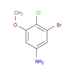 Aobchem&nbsp;3-Bromo-4-chloro-5-methoxyaniline |  ≥97% |  CAS 940948-33-4 |  C7H7BrClNO |  1g