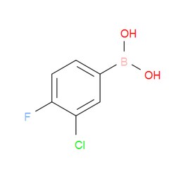 Aobchem&nbsp;3-Chloro-4-fluorophenylboronic acid |  ≥97% |  CAS 144432-85-9 |  C6H5BClFO2 |  25g