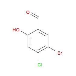 Aobchem&nbsp;5-Bromo-4-chloro-2-hydroxybenzaldehyde |  ≥97% |  CAS 876492-31-8 |  C7H4BrClO2 |  500mg