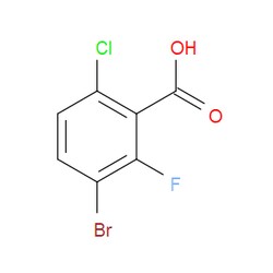 Aobchem&nbsp;3-Bromo-6-chloro-2-fluorobenzoic acid |  ≥97% |  CAS 702640-51-5 |  C7H3BrClFO2 |  1g