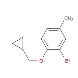 Aobchem&nbsp;2-Bromo-1-(cyclopropylmethoxy)-4-methylbenzene |  ≥95% |  CAS 1154340-74-5 |  C11H13BrO |  25g