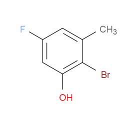 Aobchem&nbsp;2-Bromo-5-fluoro-3-methylphenol |  ≥95% |  CAS 1807192-21-7 |  C7H6BrFO |  250mg