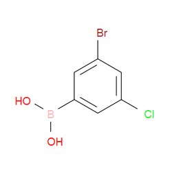 Aobchem&nbsp;3-Bromo-5-chloro-phenylboronic acid |  ≥97% |  CAS 1186403-17-7 |  C6H5BBrClO2 |  25g