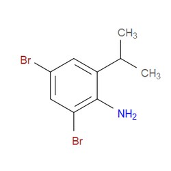 Aobchem&nbsp;2 4-Dibromo-6-isopropylaniline |  ≥97% |  CAS 81090-45-1 |  C9H11Br2N |  25g