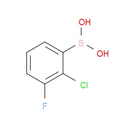 Aobchem&nbsp;2-Chloro-3-fluorophenylboronic acid |  ≥95% |  CAS 871329-52-1 |  C6H5BClFO2 |  5g