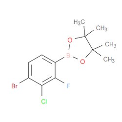Aobchem&nbsp;4-Bromo-3-chloro-2-fluorophenylboronic acid pinacol ester |  ≥95% |  CAS 2246613-77-2 |  C12H14BBrClFO2 |  500mg