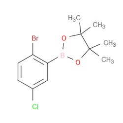 Aobchem&nbsp;2-(2-Bromo-5-chlorophenyl)-4 4 5 5-tetramethyl-1 3 2-dioxaborolane |  ≥97% |  CAS 1256781-63-1 |  C12H15BBrClO2 |  1g