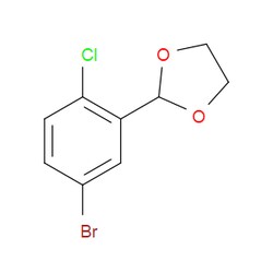 Aobchem&nbsp;2-(5-Bromo-2-chlorophenyl)-1 3-dioxolane |  ≥95% |  CAS 898538-74-4 |  C9H8BrClO2 |  500mg