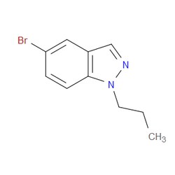 Aobchem&nbsp;5-Bromo-1-propyl-1H-indazole |  ≥97% |  CAS 1280786-76-6 |  C10H11BrN2 |  500mg
