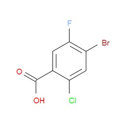 Aobchem&nbsp;4-Bromo-2-chloro-5-fluorobenzoic acid |  ≥97% |  CAS 177480-81-8 |  C7H3BrClFO2 |  5g