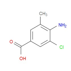 Aobchem&nbsp;4-Amino-3-chloro-5-methylbenzoic acid |  ≥97% |  CAS 157069-52-8 |  C8H8ClNO2 |  10g
