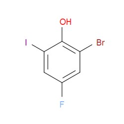 Aobchem&nbsp;2-Bromo-4-fluoro-6-iodophenol |  ≥97% |  CAS 1335094-10-4 |  C6H3BrFIO |  5g