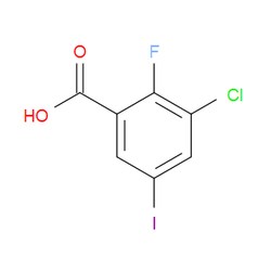 Aobchem&nbsp;3-Chloro-2-fluoro-5-iodobenzoic acid |  ≥97% |  CAS 1000162-09-3 |  C7H3ClFIO2 |  1g
