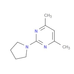 Aobchem&nbsp;4 6-Dimethyl-2-(1-pyrrolidinyl)pyrimidine |  ≥97% |  CAS 24306-25-0 |  C10H15N3 |  10g