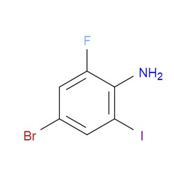 Aobchem&nbsp;4-Bromo-2-fluoro-6-iodoaniline |  ≥97% |  CAS 1201149-19-0 |  C6H4BrFIN |  1g