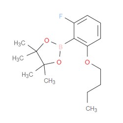 Aobchem&nbsp;2-(2-Butoxy-6-fluorophenyl)-4 4 5 5-tetramethyl-1 3 2-dioxaborolane |  ≥97% |  CAS 1688696-93-6 |  C16H24BFO3 |  5g