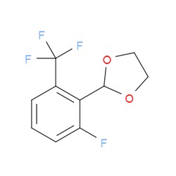 Aobchem&nbsp;2-(2-Fluoro-6-(trifluoromethyl)phenyl)-1 3-dioxolane |  ≥95% |  CAS 773102-30-0 |  C10H8F4O2 |  10g