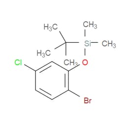Aobchem&nbsp;(2-Bromo-5-chlorophenoxy)(tert-butyl)dimethylsilane |  ≥95% |  CAS 174265-13-5 |  C12H18BrClOSi |  250mg