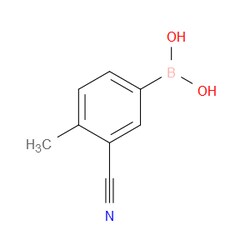 Aobchem&nbsp;3-Cyano-4-methylphenylboronic acid |  ≥97% |  CAS 911210-49-6 |  C8H8BNO2 |  10g