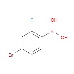 Aobchem&nbsp;4-Bromo-2-fluorophenylboronic acid |  ≥97% |  CAS 216393-64-5 |  C6H5BBrFO2 |  10g