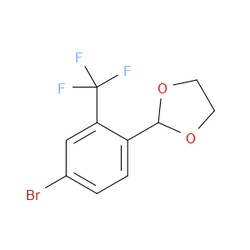 Aobchem&nbsp;2-[4-Bromo-2-(trifluoromethyl)phenyl]-1 3-dioxolane |  ≥95% |  CAS 2221812-46-8 |  C10H8BrF3O2 |  1g