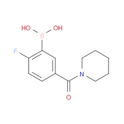 Aobchem&nbsp;2-Fluoro-5-(piperidine-1-carbonyl)phenylboronic acid |  ≥97% |  CAS 874289-43-7 |  C12H15BFNO3 |  250mg
