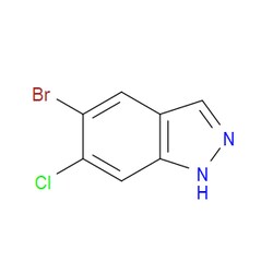 Aobchem&nbsp;5-Bromo-6-chloro-1H-indazole |  ≥97% |  CAS 1260382-77-1 |  C7H4BrClN2 |  5g