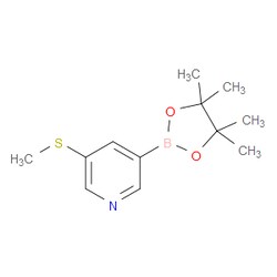 Aobchem&nbsp;5-(Methylthio)pyridine-3-boronic acid pinacol ester |  ≥95% |  CAS 1171891-40-9 |  C12H18BNO2S |  250mg