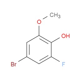 Aobchem&nbsp;4-Bromo-2-fluoro-6-methoxyphenol |  ≥95% |  CAS 1781791-23-8 |  C7H6BrFO2 |  5g