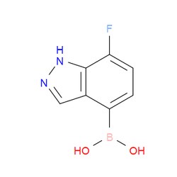 Aobchem&nbsp;7-Fluoro-1H-indazole-4-boronic acid |  ≥97% |  CAS 2121513-84-4 |  C7H6BFN2O2 |  250mg