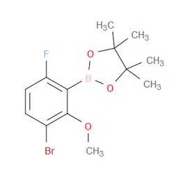 Aobchem&nbsp;3-Bromo-6-fluoro-2-methoxyphenylboronic acid pinacol ester |  ≥97% |  CAS 2121511-98-4 |  C13H17BBrFO3 |  5g