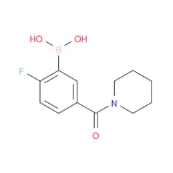 Aobchem&nbsp;2-Fluoro-5-(piperidine-1-carbonyl)phenylboronic acid |  ≥97% |  CAS 874289-43-7 |  C12H15BFNO3 |  10g