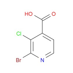 Aobchem&nbsp;2-Bromo-3-chloroisonicotinic acid |  ≥97% |  CAS 1214377-39-5 |  C6H3BrClNO2 |  250mg
