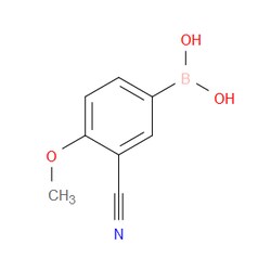 Aobchem&nbsp;3-Cyano-4-methoxyphenylboronic acid |  ≥95% |  CAS 911210-48-5 |  C8H8BNO3 |  1g