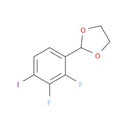 Aobchem&nbsp;2-(2 3-Difluoro-4-iodophenyl)[1 3]dioxolane |  ≥97% |  CAS 885590-98-7 |  C9H7F2IO2 |  1g