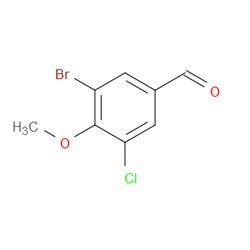 Aobchem&nbsp;3-Bromo-5-chloro-4-methoxybenzaldehyde |  ≥95% |  CAS 161565-36-2 |  C8H6BrClO2 |  1g