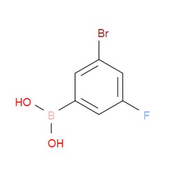 Aobchem&nbsp;3-Bromo-5-fluorophenylboronic acid |  ≥97% |  CAS 849062-37-9 |  C6H5BBrFO2 |  25g
