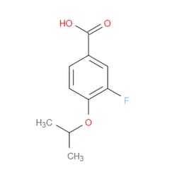 Aobchem&nbsp;3-Fluoro-4-(1-methylethoxy)benzoic acid |  ≥97% |  CAS 258273-30-2 |  C10H11FO3 |  250mg