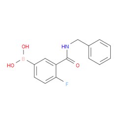 Aobchem&nbsp;3-(Benzylcarbamoyl)-4-fluorophenylboronic acid |  ≥97% |  CAS 874219-22-4 |  C14H13BFNO3 |  10g