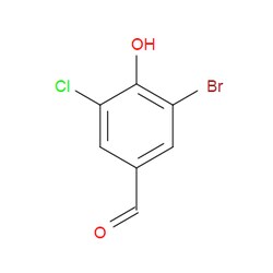 Aobchem&nbsp;3-Bromo-5-chloro-4-hydroxybenzaldehyde |  ≥97% |  CAS 1849-76-9 |  C7H4BrClO2 |  1g