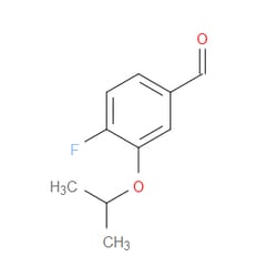 Aobchem&nbsp;4-Fluoro-3-(1-methylethoxy)-benzaldehyde |  ≥97% |  CAS 1236365-81-3 |  C10H11FO2 |  5g
