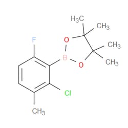 Aobchem&nbsp;2-Chloro-6-fluoro-3-methylphenylboronic acid pinacol ester |  ≥97% |  CAS 1688672-06-1 |  C13H17BClFO2 |  10g