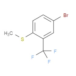 Aobchem&nbsp;4-Bromo-1-(methylthio)-2-(trifluoromethyl)-benzene |  ≥97% |  CAS 300356-31-4 |  C8H6BrF3S |  25g