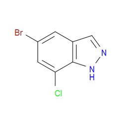 Aobchem&nbsp;5-Bromo-7-chloro-1H-indazole |  ≥97% |  CAS 635712-44-6 |  C7H4BrClN2 |  5g