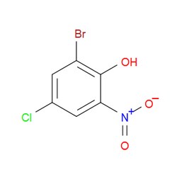 Aobchem&nbsp;2-Bromo-4-chloro-6-nitrophenol |  ≥97% |  CAS 15969-10-5 |  C6H3BrClNO3 |  25g