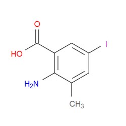Aobchem&nbsp;2-Amino-5-iodo-3-methylbenzoic acid |  ≥97% |  CAS 108857-24-5 |  C8H8INO2 |  500mg