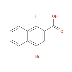 Aobchem&nbsp;4-Bromo-1-fluoro-2-naphthoic acid |  ≥97% |  CAS 1802154-58-0 |  C11H6BrFO2 |  250mg