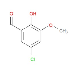 Aobchem&nbsp;5-Chloro-2-hydroxy-3-methoxybenzaldehyde |  ≥97% |  CAS 7740-05-8 |  C8H7ClO3 |  10g
